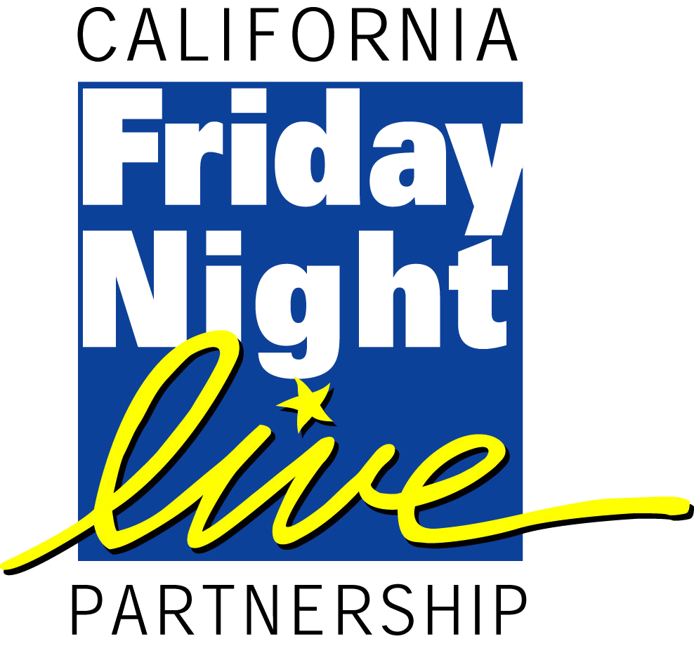 California Friday Night Live Partnership blue & yellow logo