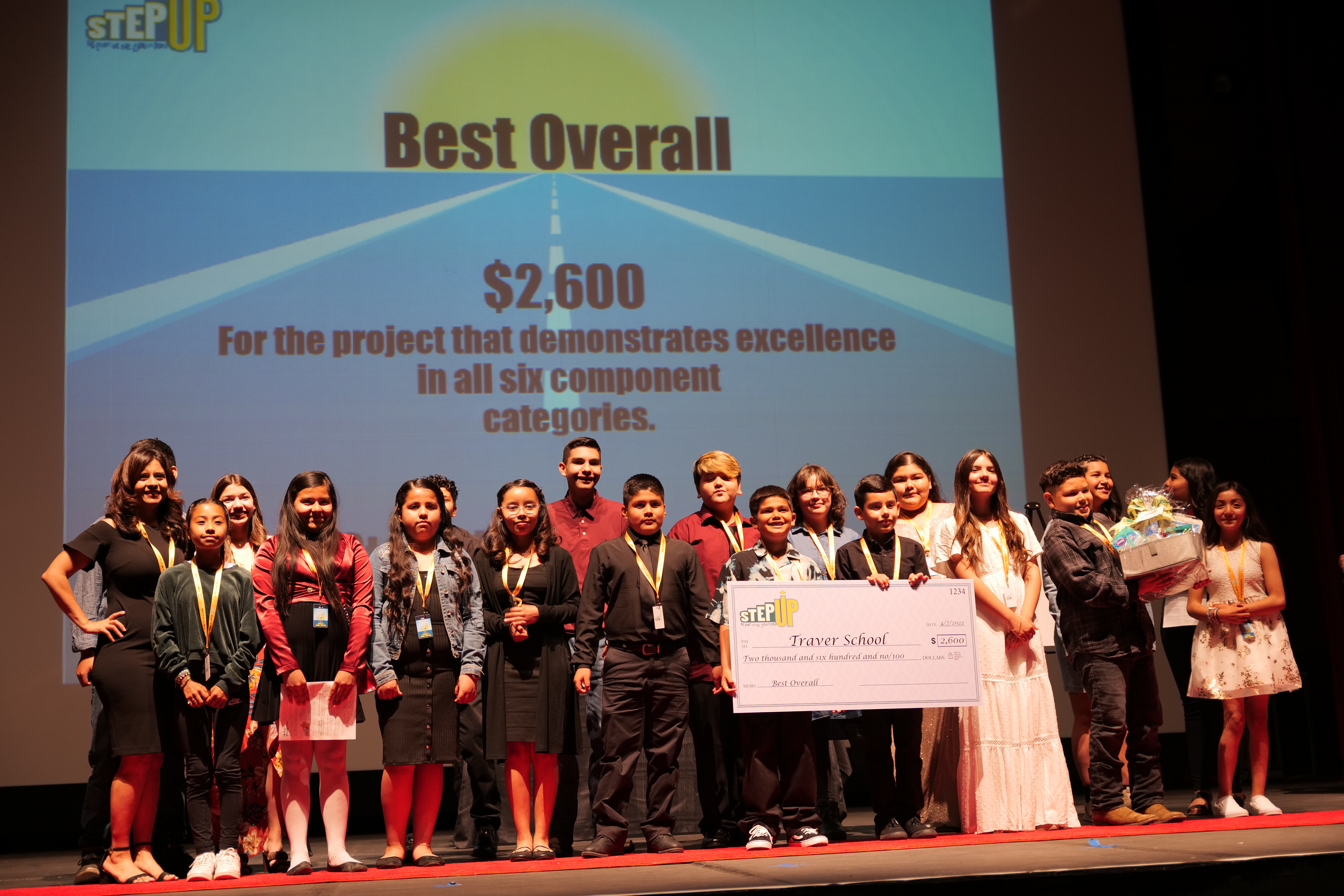 The University Preparatory High School team at the 2018 Step Up Youth Challenge awards ceremony