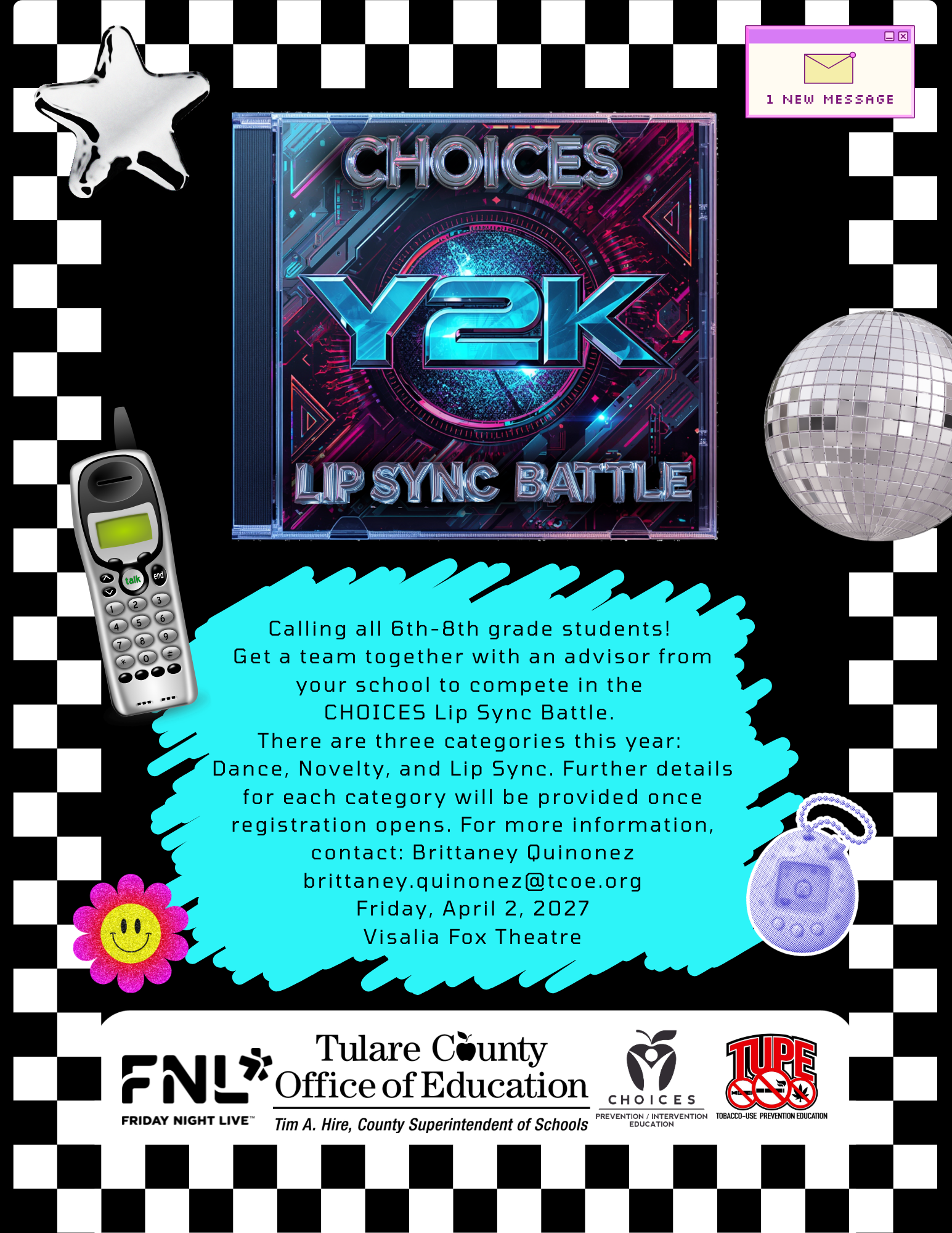 2027_LipSync Flyer with information for Lip Sync event.