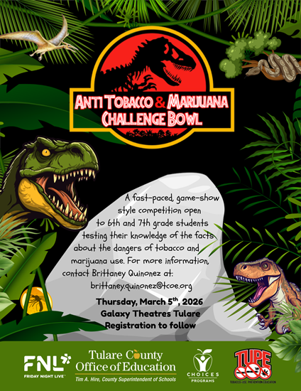 Ant-Tobacco2026 Anti-Tobacco & Marijuana Challenge Bowl flyer