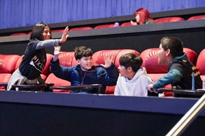 IMG_1720 Students congratulating each other after a win.