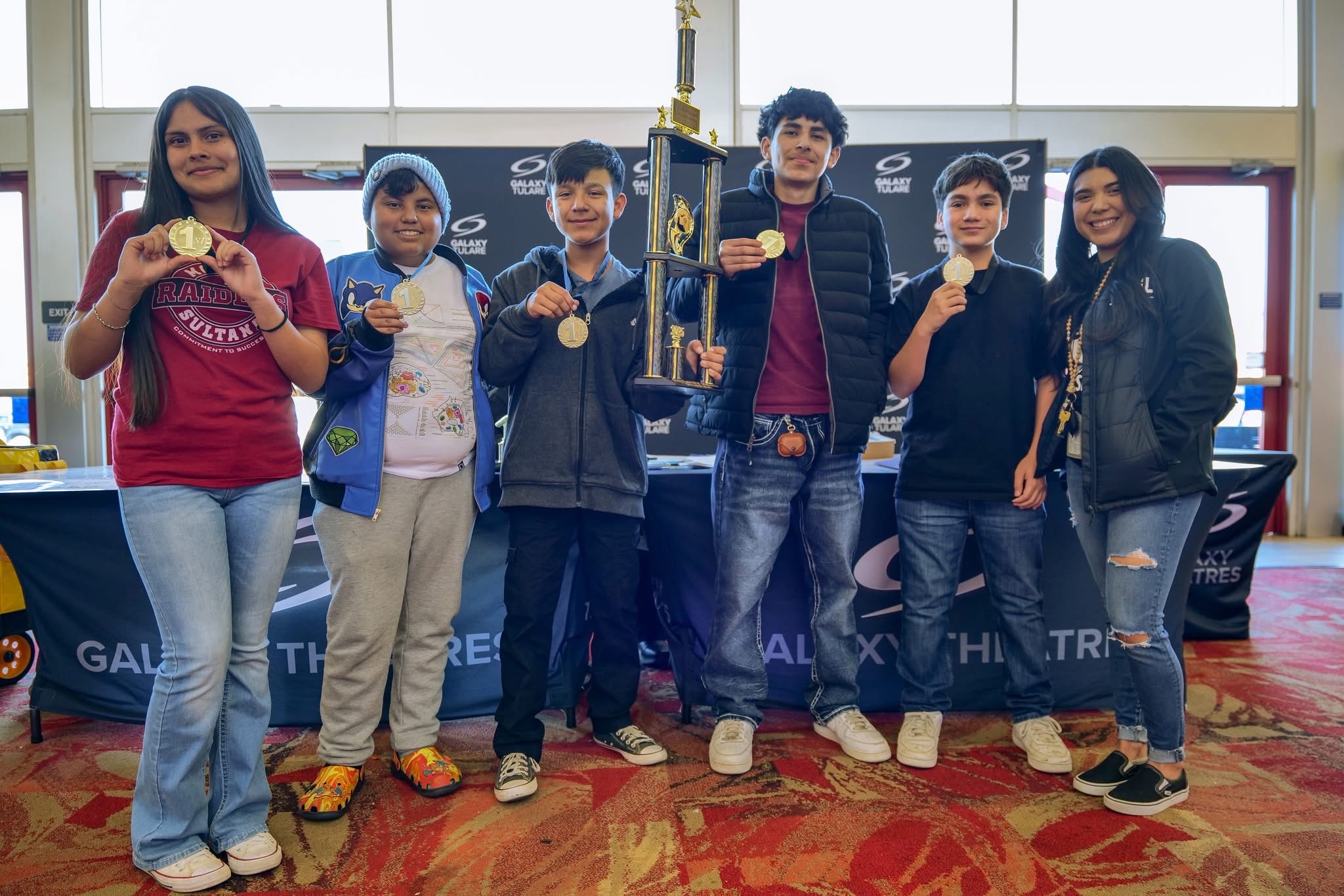 Student winners from the event.