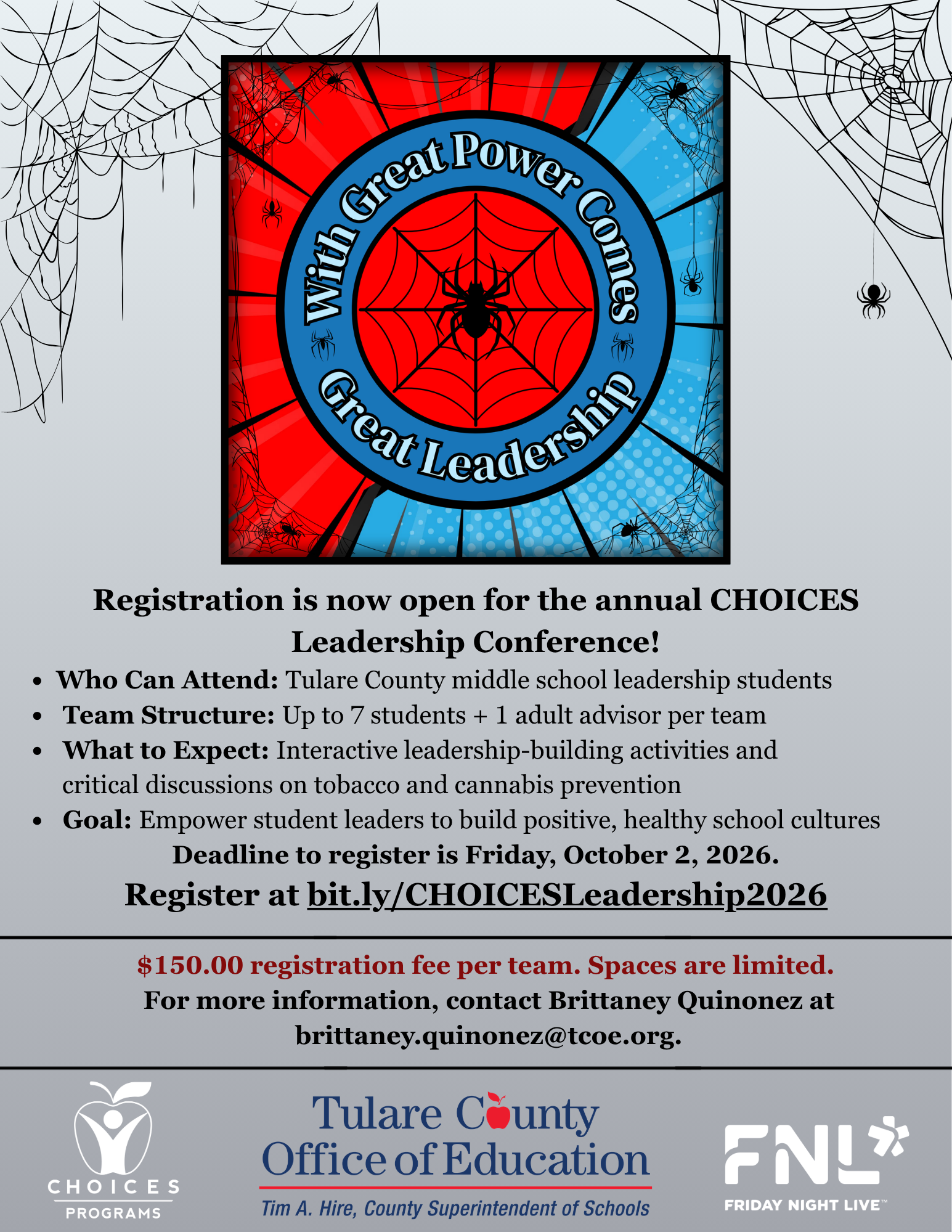 LeadershipFlyer Flyer with registration information for Leadership Conference.