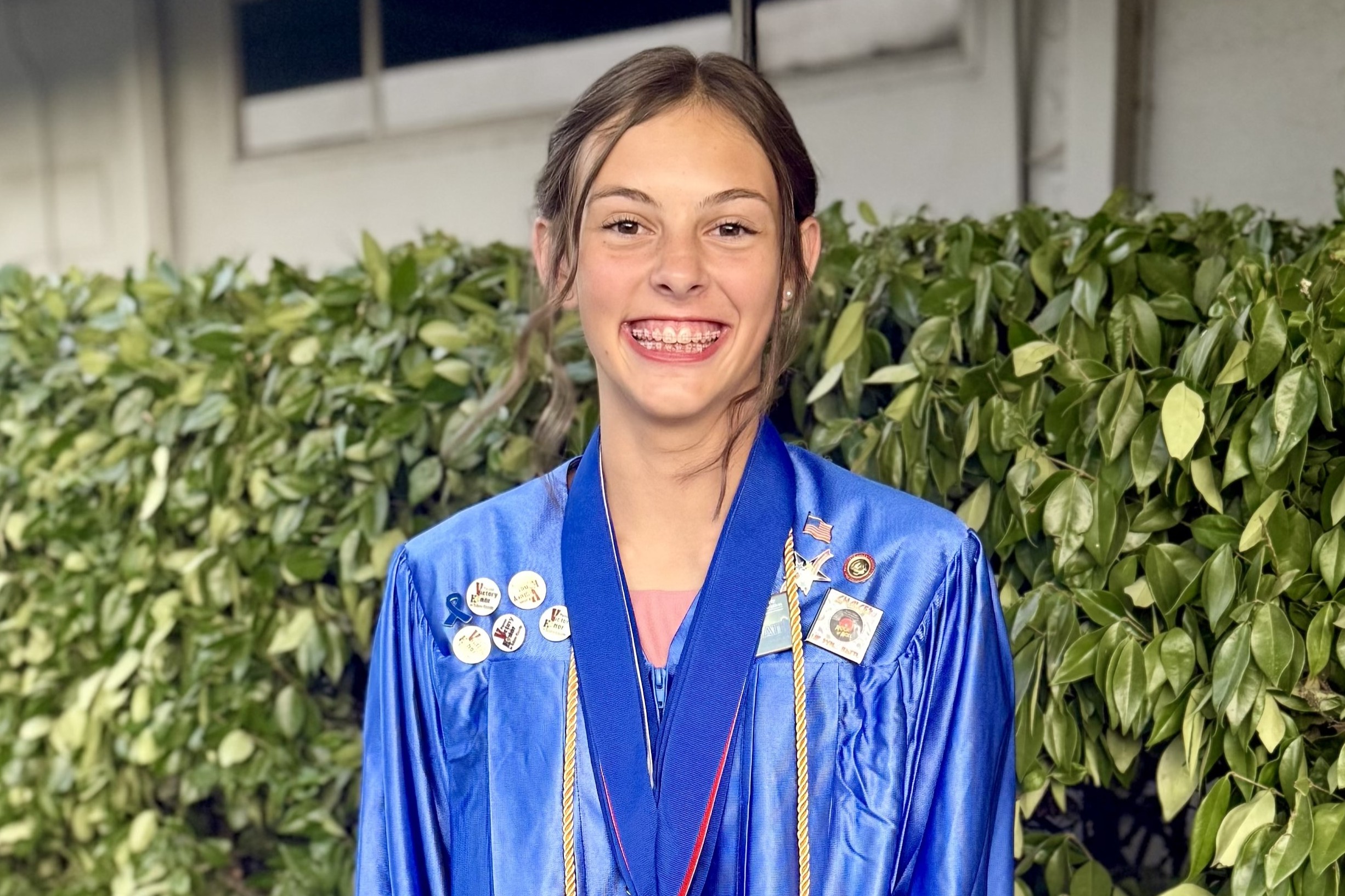 Student in graduation attire