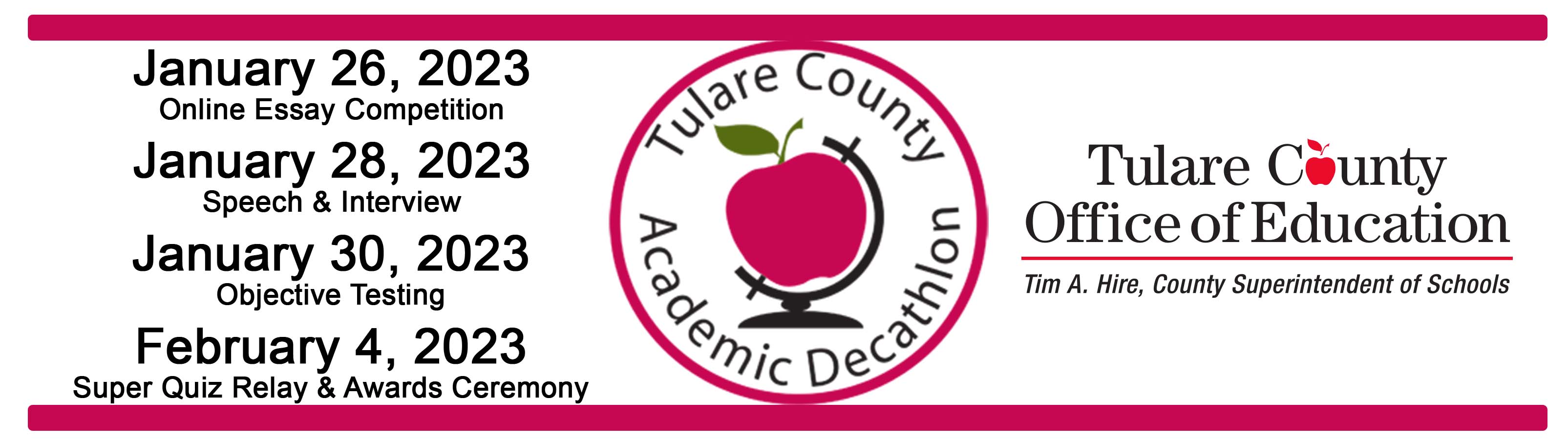 Academic Decathlon Website Banner