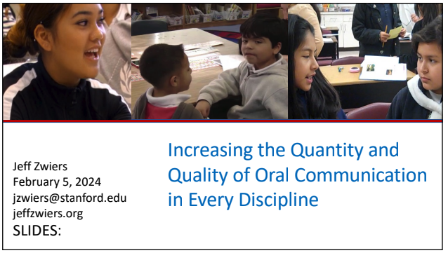Increasing Quantity and Quality of Oral Communication in Every Discipline