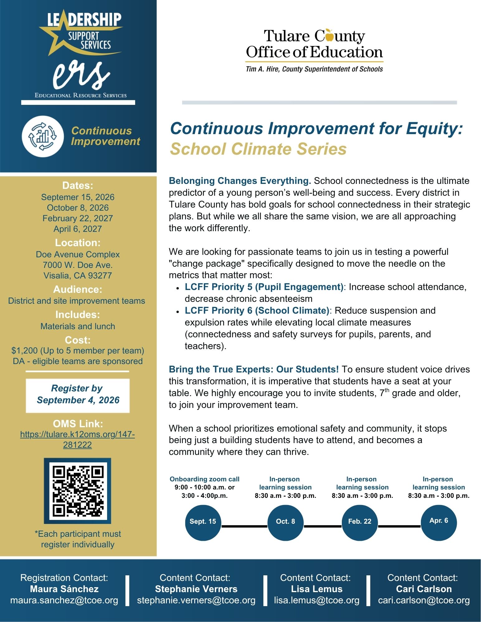 Flyer - CIE-School Climate Series - 2026-27 flyer white gold yellow