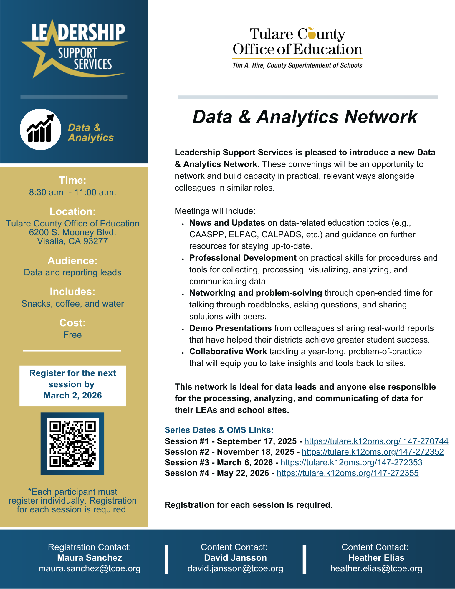 New Flyer - Session #3 QR code Flyer, Gold, blue