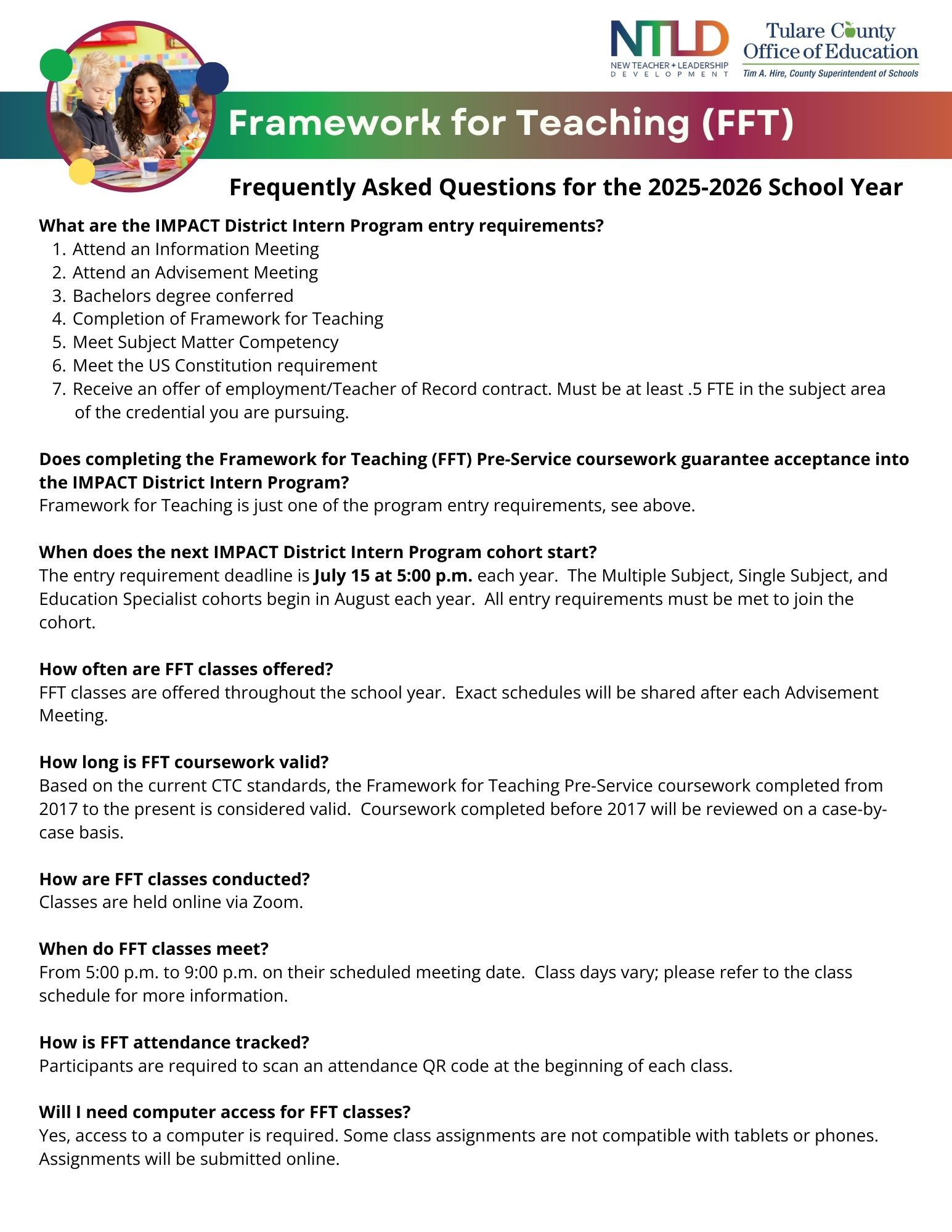 Framework for Teaching FAQs