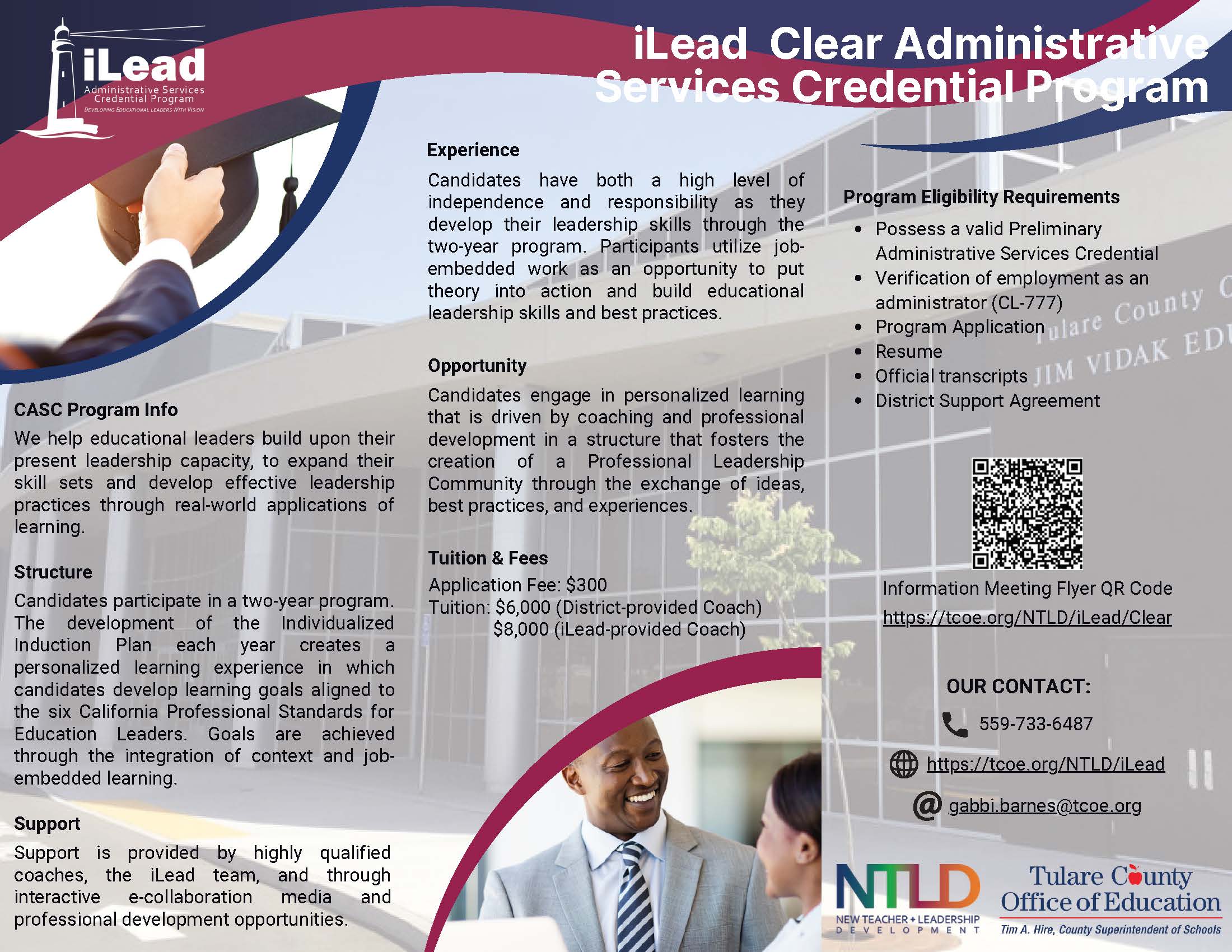 iLead Clear Administrative Services Credential Program Flyer