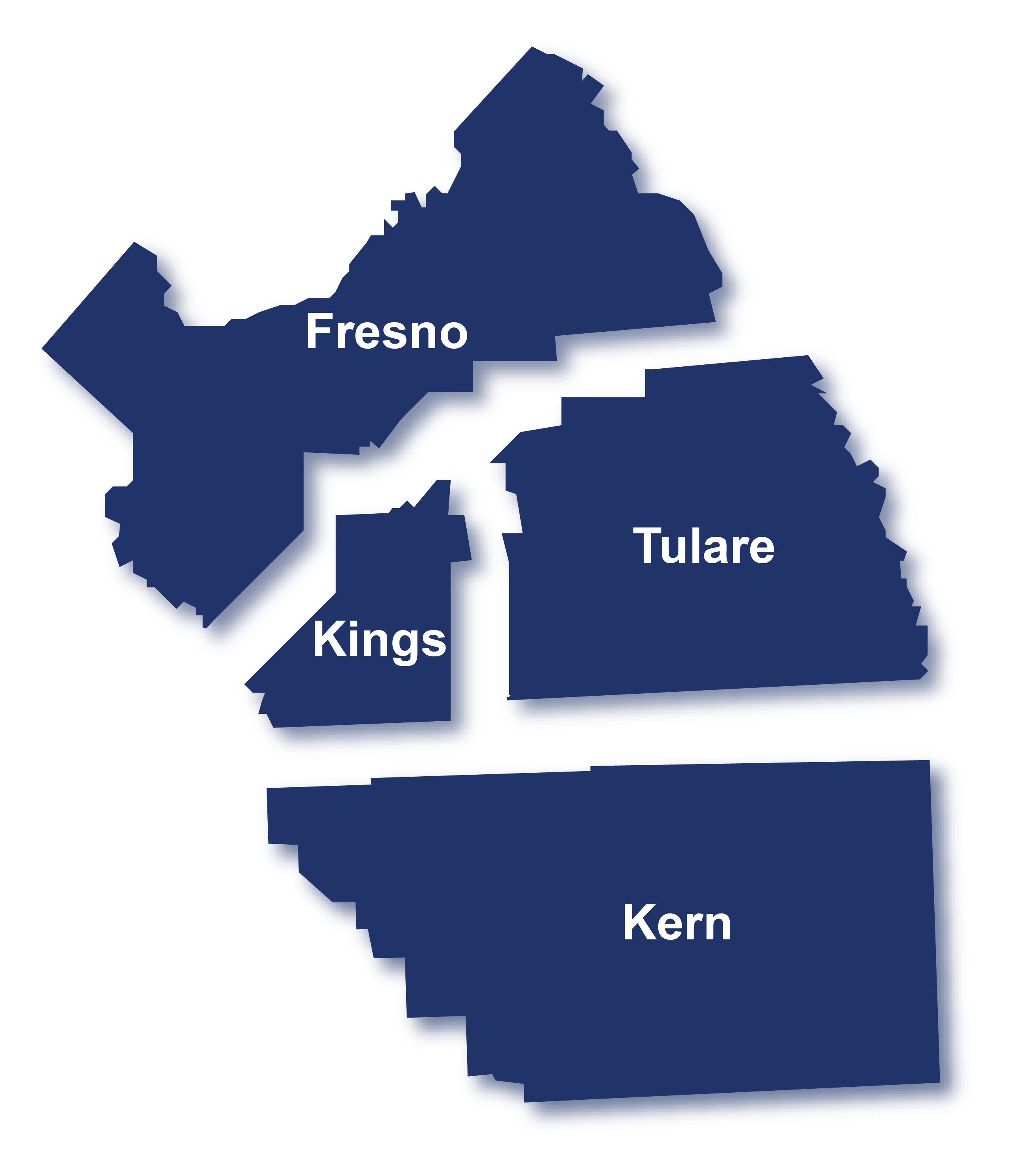 Map of Counties Served by the IMPACT Program