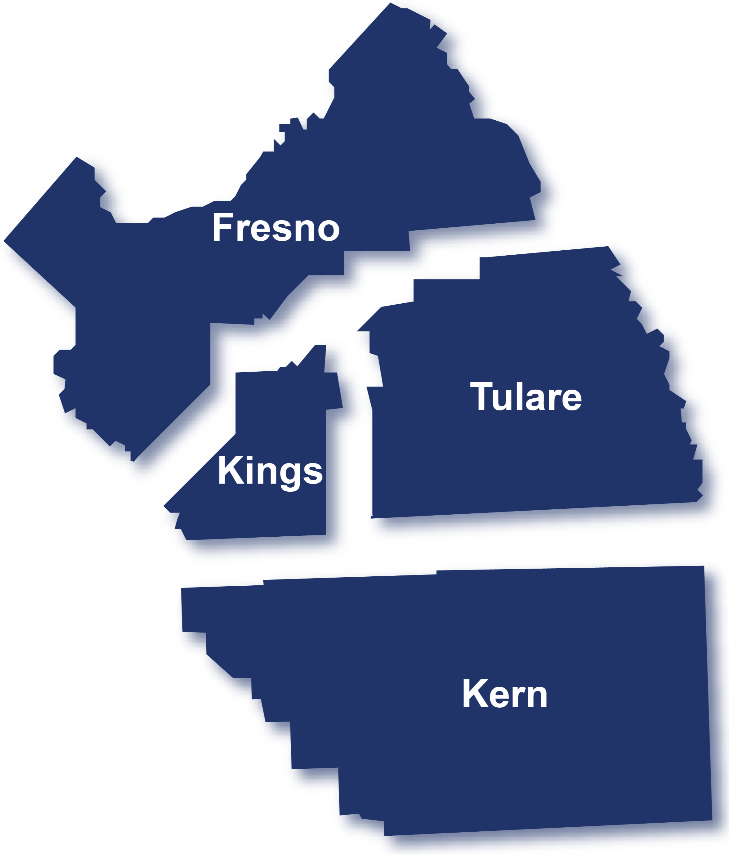 Map of Counties Served by the IMPACT Program