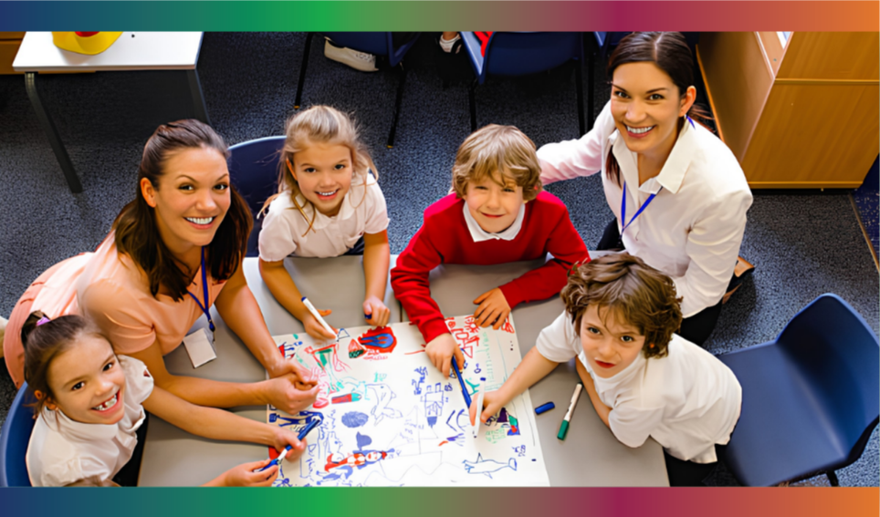 Students with teachers