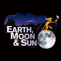 logo for planetarium show, Earth Moon and Sun