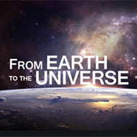 logo for planetarium show, From Earth to the Universe
