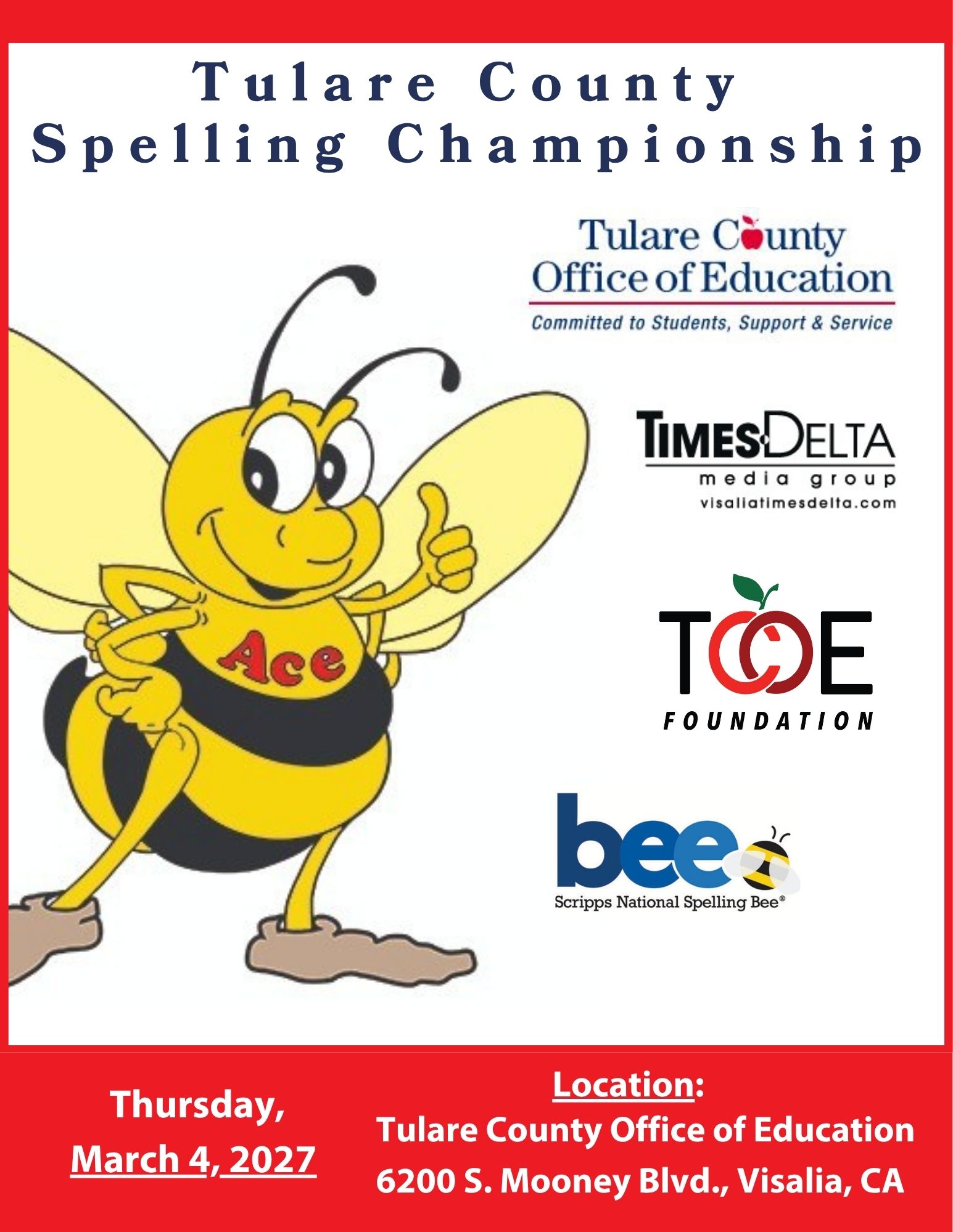 2027 Tulare County Spelling Bee